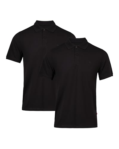 DANISH ENDURANCE Premium Poloshirt Herren Kurzarm (1er | 2er Pack), Piqué Qualität aus Bio-Baumwolle, Schwarz 2er Pack, XXL DANISH ENDURANCE Premium Poloshirt Herren Kurzarm (1er | 2er Pack), Piqué Qualität aus Bio-Baumwolle, Schwarz 2er Pack, XXL von DANISH ENDURANCE