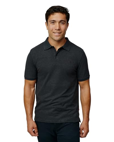 DANISH ENDURANCE Poloshirt für Herren 1er Pack Dunkelgrau Melange XXXL von DANISH ENDURANCE