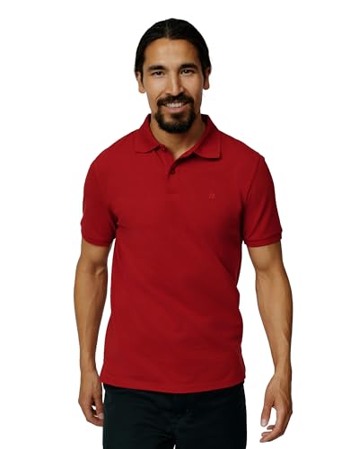 DANISH ENDURANCE Poloshirt für Herren 1er Pack Rot M von DANISH ENDURANCE