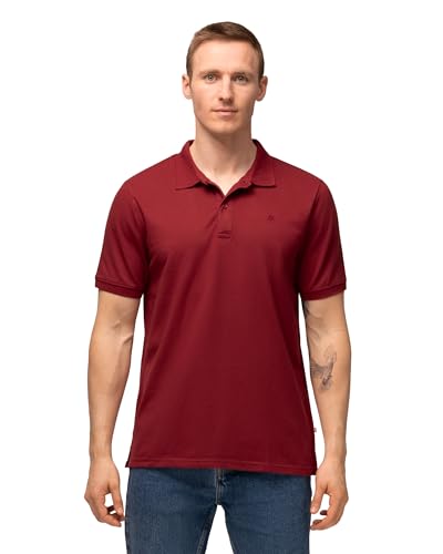 DANISH ENDURANCE Premium Poloshirt Herren Kurzarm (1er | 2er Pack), Piqué Qualität aus Bio-Baumwolle, Rot, XXL von DANISH ENDURANCE