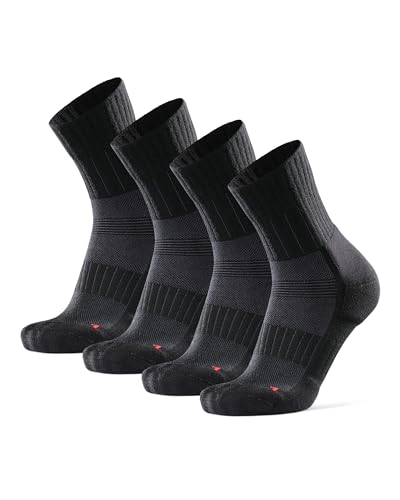 DANISH ENDURANCE Premium Merino Laufsocken 2 Paare Schwarz/Grau 39-42 von DANISH ENDURANCE