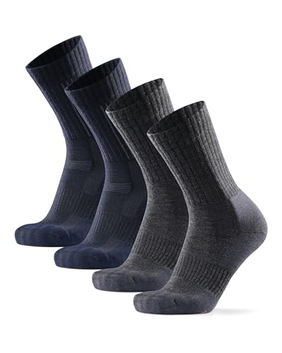 DANISH ENDURANCE Premium Wandersocken 2 Paare (Mehrfarbig (1 x Marineblau, 1 x grau), EU 35-38) von DANISH ENDURANCE