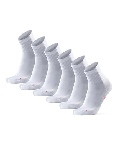 DANISH ENDURANCE Quarter Sportsocken (EU 39-42, Einfarbig Weiß - 3 Paare) von DANISH ENDURANCE