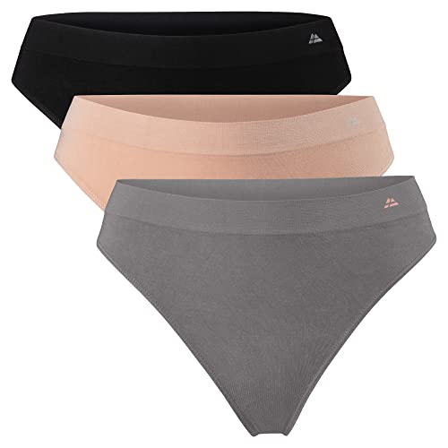 DANISH ENDURANCE String-Tangas aus Superweichem Material 3er Pack Mehrfarbig (1x Schwarz, 1x Grau, 1x Nude Beige) XL/XXL von DANISH ENDURANCE