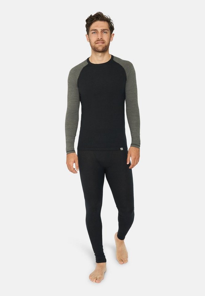 DANISH ENDURANCE Thermounterhemd Merino Thermo-Unterwäsche Set für Herren Langarm Shirt & Hose, Temperaturregulierend von DANISH ENDURANCE