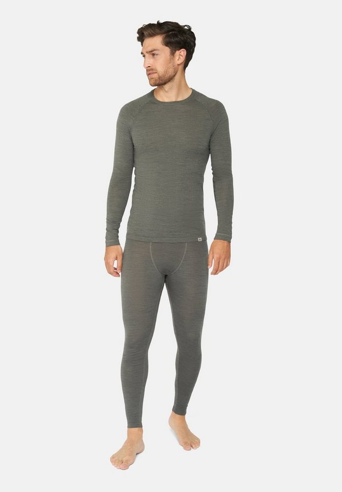 DANISH ENDURANCE Thermounterhemd Merino Thermo-Unterwäsche Set für Herren Langarm Shirt & Hose, Temperaturregulierend von DANISH ENDURANCE