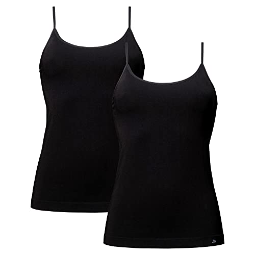 DANISH ENDURANCE Unterhemd Damen aus Viskose, 2 Pack Seamless (Schwarz, Medium/Large) von DANISH ENDURANCE