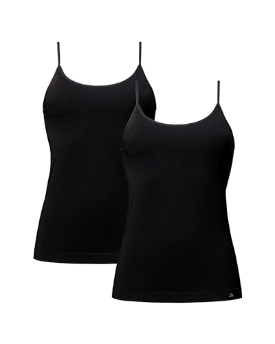 DANISH ENDURANCE Unterhemd Damen aus Viskose, 2 Pack Seamless (Schwarz, X-Small/Small) von DANISH ENDURANCE