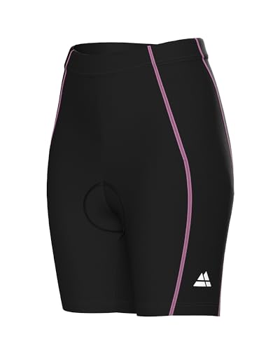 DANISH ENDURANCE Kurze Radlerhose für Damen L Schwarz/Pink von DANISH ENDURANCE