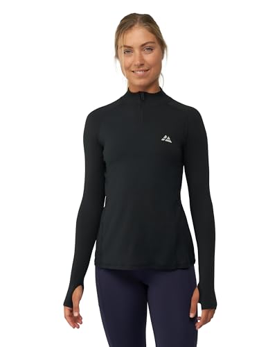 DANISH ENDURANCE Sport-Shirt, Stretch, Langarm, für Damen L Schwarz von DANISH ENDURANCE