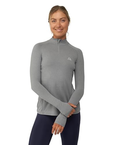 DANISH ENDURANCE Sport-Shirt, Stretch, Langarm, für Damen M Grau Mélange von DANISH ENDURANCE