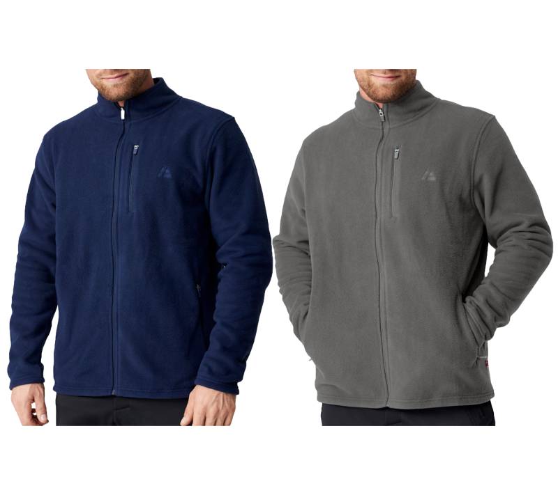 DANISH ENDURANCE nachhaltige Herren Fleece-Jacke Oeko-Tex zertifiziert 154000 Blau oder Grau von DANISH ENDURANCE