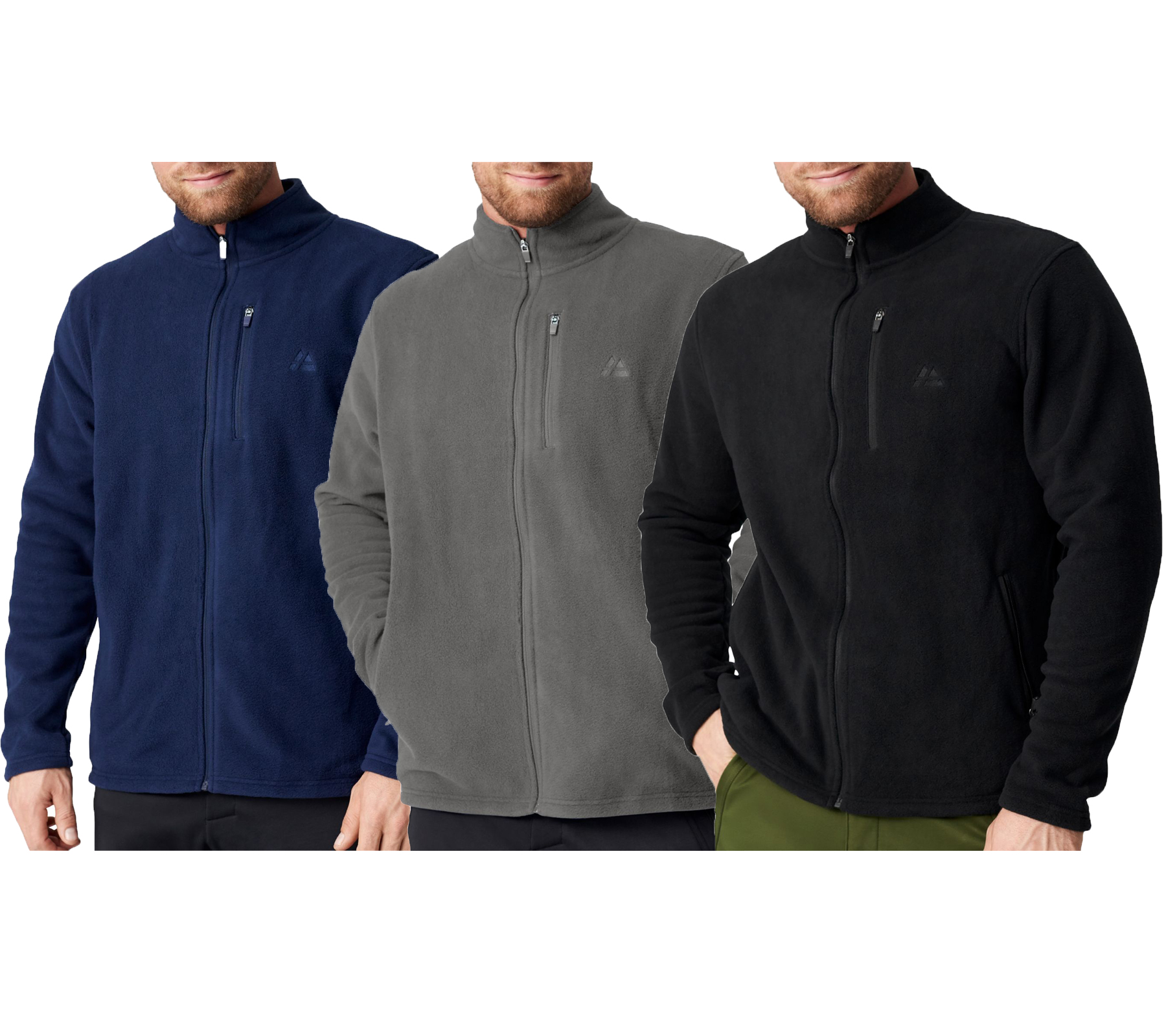 DANISH ENDURANCE nachhaltige Herren Fleece-Jacke Oeko-Tex zertifiziert 154000 Schwarz, Blau oder Grau von DANISH ENDURANCE