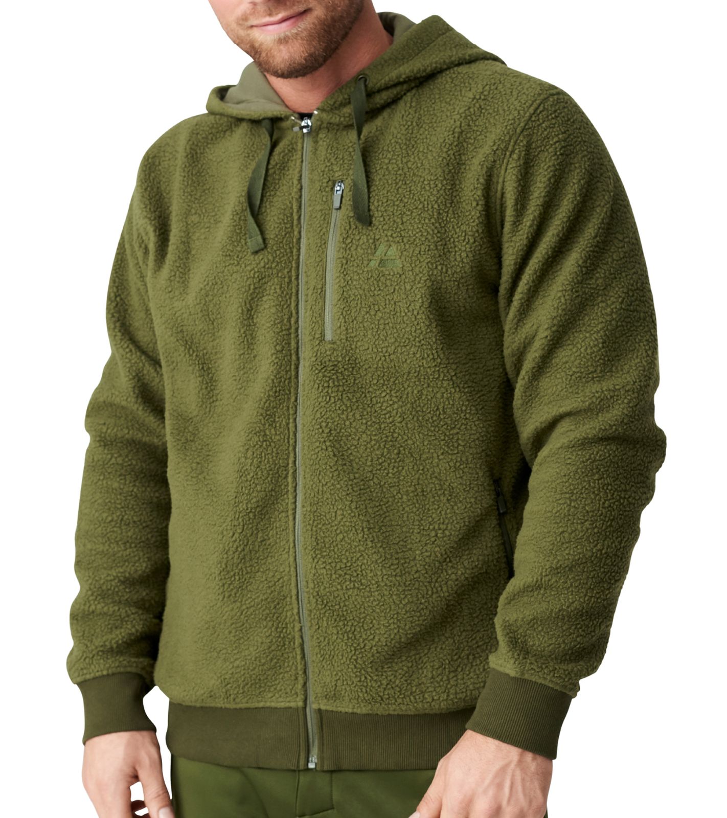 DANISH ENDURANCE nachhaltige Herren Fleece-Jacke mit Kapuze Oeko-Tex zertifiziert 155000 Grün von DANISH ENDURANCE