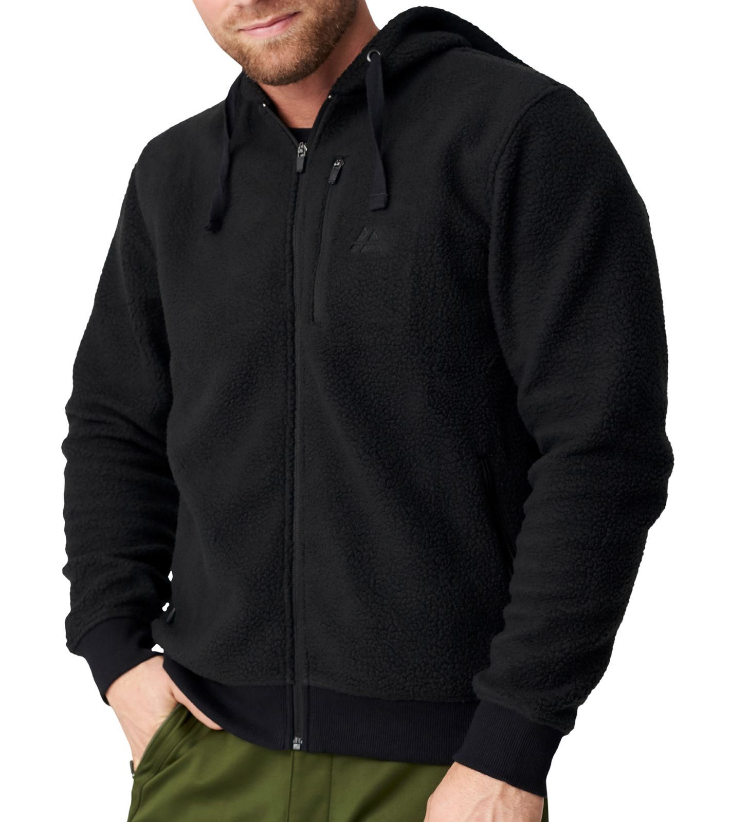 DANISH ENDURANCE nachhaltige Herren Fleece-Jacke mit Kapuze Oeko-Tex zertifiziert 155000 Schwarz von DANISH ENDURANCE