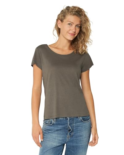 Damen T-Shirts Crew or V-Neck 1 Pack (Rund - Grau, M) von DANISH ENDURANCE