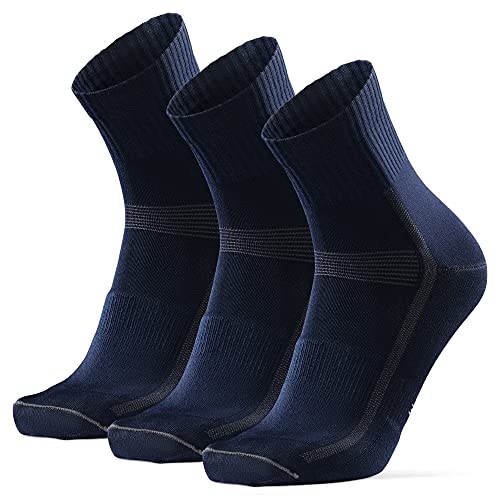 DANISH ENDURANCE Fahrradsocken Quarter für Herren & Damen 3 Paare (Dunkelblau, EU 35-38) von DANISH ENDURANCE