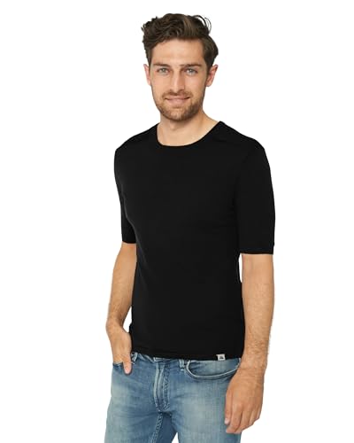 DANISH ENDURANCE Merino Shirt Herren, Kurzarm Funktionsshirt, Atmungsaktiv & Temperaturregulierend, Schwarz, L DANISH ENDURANCE Merino Shirt Herren, Kurzarm Funktionsshirt, Atmungsaktiv & Temperaturregulierend, Schwarz, L von DANISH ENDURANCE