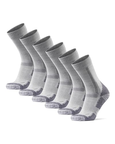 DANISH ENDURANCE Merinowolle Wander- und Trekkingsocken 3 Paare (Grau, EU 35-38) von DANISH ENDURANCE