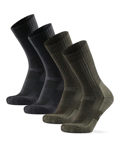 DANISH ENDURANCE Premium Wandersocken aus Merinowolle für Damen & Herren, 2 Paar, Professionelle Trekking-Socken, Atmungsaktiv, Warm, Weich & Hoher Komfort von DANISH ENDURANCE