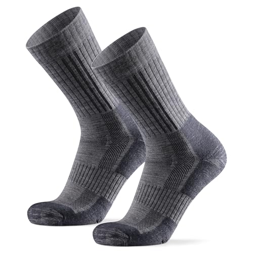 DANISH ENDURANCE Premium Wandersocken aus Merinowolle für Damen & Herren, 2 Paar, Professionelle Trekking-Socken, Atmungsaktiv, Warm, Weich & Hoher Komfort von DANISH ENDURANCE