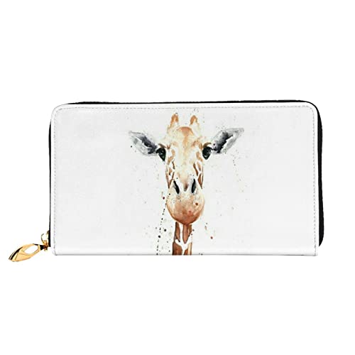 DANLIM Clever Giraffe Damen Leder Geldbörse Große Kapazität Kreditkartenetui Handy Handschlaufe Geldbörse Schwarz Einheitsgröße Schwarz Einheitsgröße Schwarz Einheitsgröße, Schwarz , Einheitsgröße von DANLIM