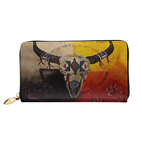 DANLIM Damen Leder Geldbörse Handheld Bag Kartentasche Reißverschluss Geldbörse Indianer, Indianer, Einheitsgröße von DANLIM