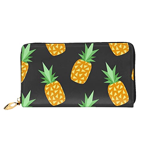 DANLIM Damen Leder Geldbörse Handtasche Kartentasche Reißverschluss Geldbörse Ananas, Ananas, Einheitsgröße von DANLIM