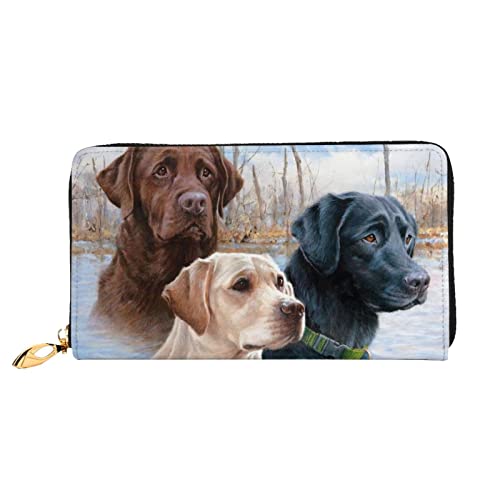 DANLIM Damen Leder Geldbörse Handtasche Kartentasche Reißverschluss Geldbörse Hong Kong, Labrador Retriever, Einheitsgröße, Classic von DANLIM