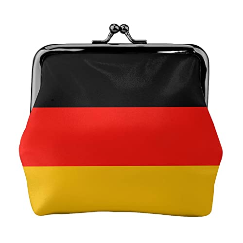 Danlim Mode Leder Münzbörse Vintage Kleine Geldbörse Kartenpaket Bargeld Tasche Deutschland Flagge Schwarz Einheitsgröße Neutral, Schwarz , Einheitsgröße, Neutral von DANLIM