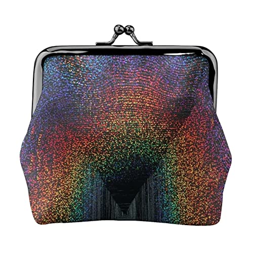 Danlim Mode Leder Münzbörse Vintage Kleine Geldbörse Kartenpaket Bargeld Tasche Holographic Dreams, Schwarz, Einheitsgröße, Neutral, Schwarz , Einheitsgröße, Neutral von DANLIM