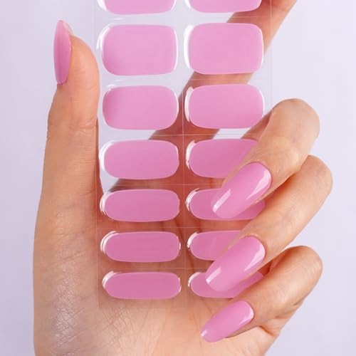 DANNI & TONI Halb ausgehärtete Gel Nagelfolien (Blush Ethereal) Zartrosa Feiner Glitzer Nagelset uv Gel Nagelfolie Nagelsticker Nageldesign Selbstklebend Wraps 28 Aufkleber von DANNI & TONI