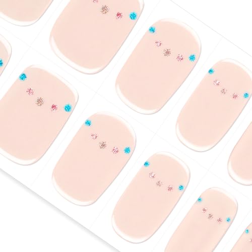 DANNI & TONI Halb ausgehärtete Gel Nagelfolien (Crystal Dream) klar transparent Farbige Highlights Glänzend Nagelset uv Gel Nagelfolie Nageldesign Nagelfolie Selbstklebend Wraps 28 Aufkleber von DANNI & TONI