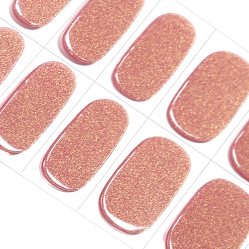 DANNI & TONI Halb ausgehärtete Gel Nagelfolien (Everglow) Nude Nackt Einfarbig Glänzend Silber Halbgehärtete Nagelsticker Nageldesign Wraps 28 Aufkleber von DANNI & TONI