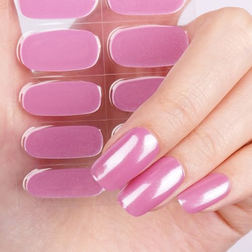 DANNI & TONI Halb ausgehärtete Gel Nagelfolien (Luminous Amethyst Shine) Violett Spiegel Glänzend Nagelset uv Gel Nagelfolie Nagelsticker Nageldesign Selbstklebend Wraps 28 Aufkleber von DANNI & TONI