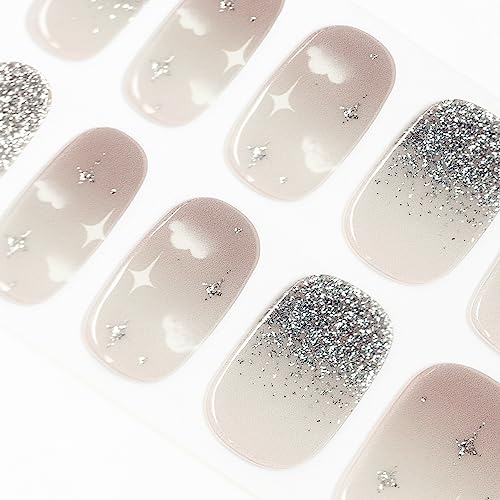 DANNI & TONI Halb ausgehärtete Gel Nagelfolien (Starlight) Stern Glänzend uv Gel Nagelfolie Nagelsticker Nageldesign Nagelfolie Selbstklebend Wraps 28 Aufkleber von DANNI & TONI