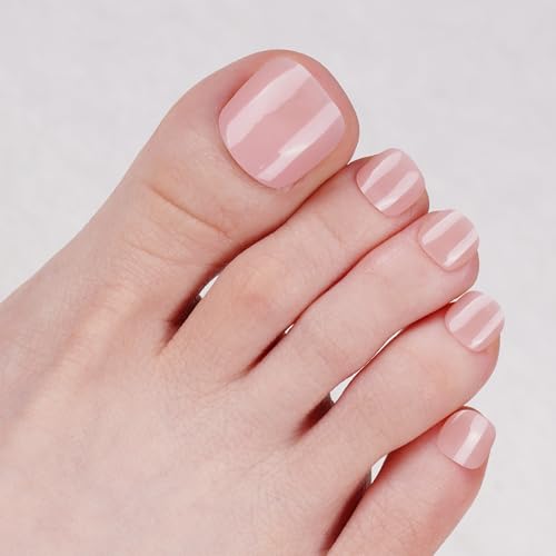 DANNI & TONI Halb ausgehärtete Gel Nagelfolien (Tint Nude) Nackt Glänzend Gel Nagel Aufkleber, Pedi Wraps Fußnägel Nagelfolie Pediküre Wraps 37 Aufkleber von DANNI & TONI