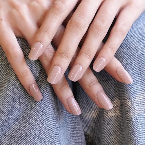 DANNI & TONI Halb ausgehärtete Gel Nagelfolien (Warm Nude) Nackt Einfarbig Gel Nagel Aufkleber, Halbgehärtete Nagelfolie Nagelsticker Nageldesign Wraps 28 Aufkleber von DANNI & TONI