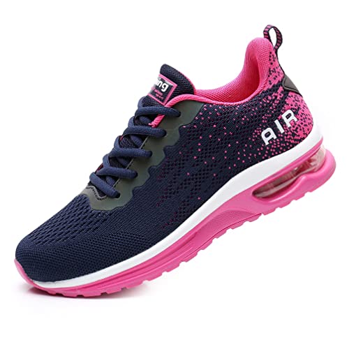 DANNTO Damen Turnschuhe Laufschuhe Atmungsaktiv Sportschuhe Leichte Sneaker für Outdoor Fitness Gym Schuhe (Rose,42) von DANNTO