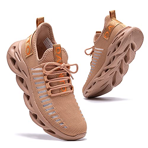 DANNTO Laufschuhe Herren Turnschuhe Damen Sneaker Leichte Atmungsaktiv rutschfeste Sportschuhe Gym Fitness Outdoor Schuhe Fashion Straßenlaufschuhe Braun 36 von DANNTO