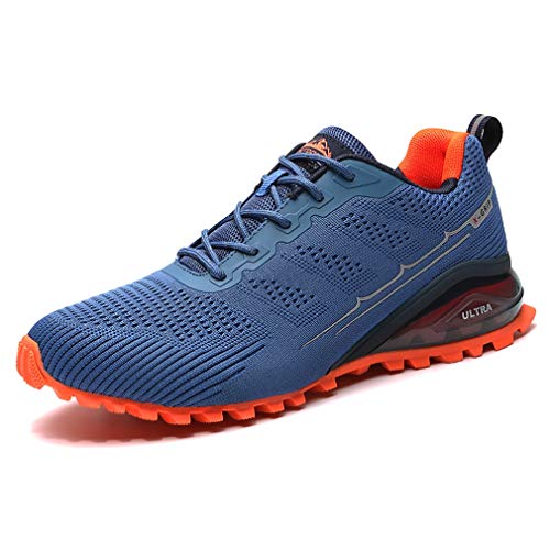 DANNTO Sportschuhe Herren Laufschuhe Turnschuhe Straßenlaufschuhe Atmungsaktiv Gym Sneakers(blau,47) von DANNTO