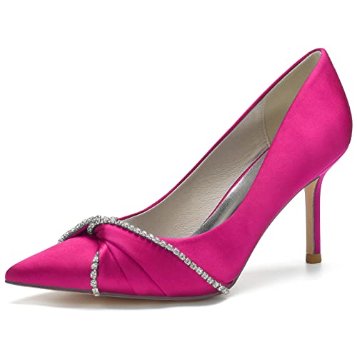 DANOBAB Damen Hochzeitsschuhe Hochhacken Kitten-Hacken, Niedrige Absätze, Geschlossene Spitze, Pumps mit Slip-on-Design, Spitze Zehen für Hochzeitsfeier,Rose red,36 DANOBAB Damen Hochzeitsschuhe Hochhacken Kitten-Hacken, Niedrige Absätze, Geschlossene Spitze, Pumps mit Slip-on-Design, Spitze Zehen für Hochzeitsfeier,Rose red,36 von DANOBAB