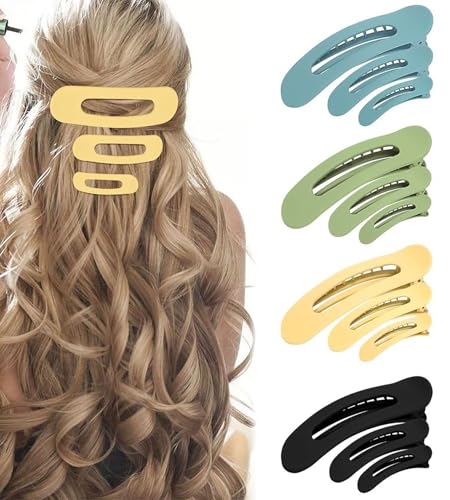 12 dicke glatte matte Damen-Haarverlängerungen und Styling-Zubehör Entendaunen Haarspangen geeignet für Damen Haarspangen (Set 1) von DANRENPANG