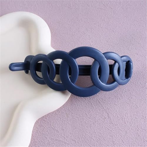 DANRENPANG Gebratener Teig Twist Clip Kunststoff Dutt Pferdeschwanz Halter Starker Halt Haarspangen Verschluss Haarnadel Kein Metall Haarschmuck für Frauen Mädchen (Dunkelblau) von DANRENPANG