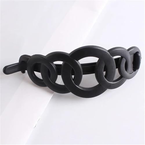 DANRENPANG Gebratener Teig Twist Clip Kunststoff Dutt Pferdeschwanz Halter Starker Halt Haarspangen Verschluss Haarnadel Kein Metall Haarschmuck für Frauen Mädchen (Schwarz) von DANRENPANG