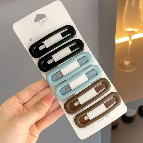 Morandi-Haarnadeln, modisch, praktisch, vielseitig, für Mädchen, Damen, Kinder, Damen, Haar-Accessoires (schwarz + blau + braun), 6 Stück von DANRENPANG