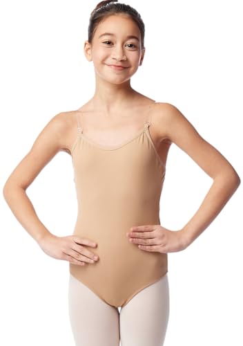 DANSHOW Camisole-Ballett-Trikot für Mädchen Tanzgymnastik-Trikot für Damen Nackte nahtlose Unterwäsche-Kostüme mit verstellbaren Trägern(XJ8A13) von DANSHOW