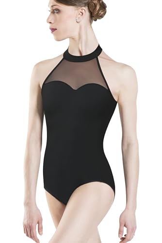 DANSHOW Neckholder-Ballett-Trikot für Damen zum Tanzen Mesh-Ausschnitt Damen-Tanztrikot für Ballett(23935-06-M) von DANSHOW