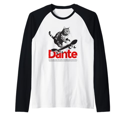 Herren DANTE - Schöner Jungen Name mit Katze & Skateboard Raglan Herren DANTE - Schöner Jungen Name mit Katze & Skateboard Raglan von DANTE Sohn Enkel Geburtstag Geschenkideen