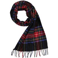 DANTE Herren Schal rot Kashmere-Wolle kariert von DANTE